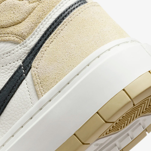 Air Jordan 1 Elevate Hi Women's Size 11- Team Gold/DK Smoke Grey-Sail DN3253-700 - Picture 10 of 16